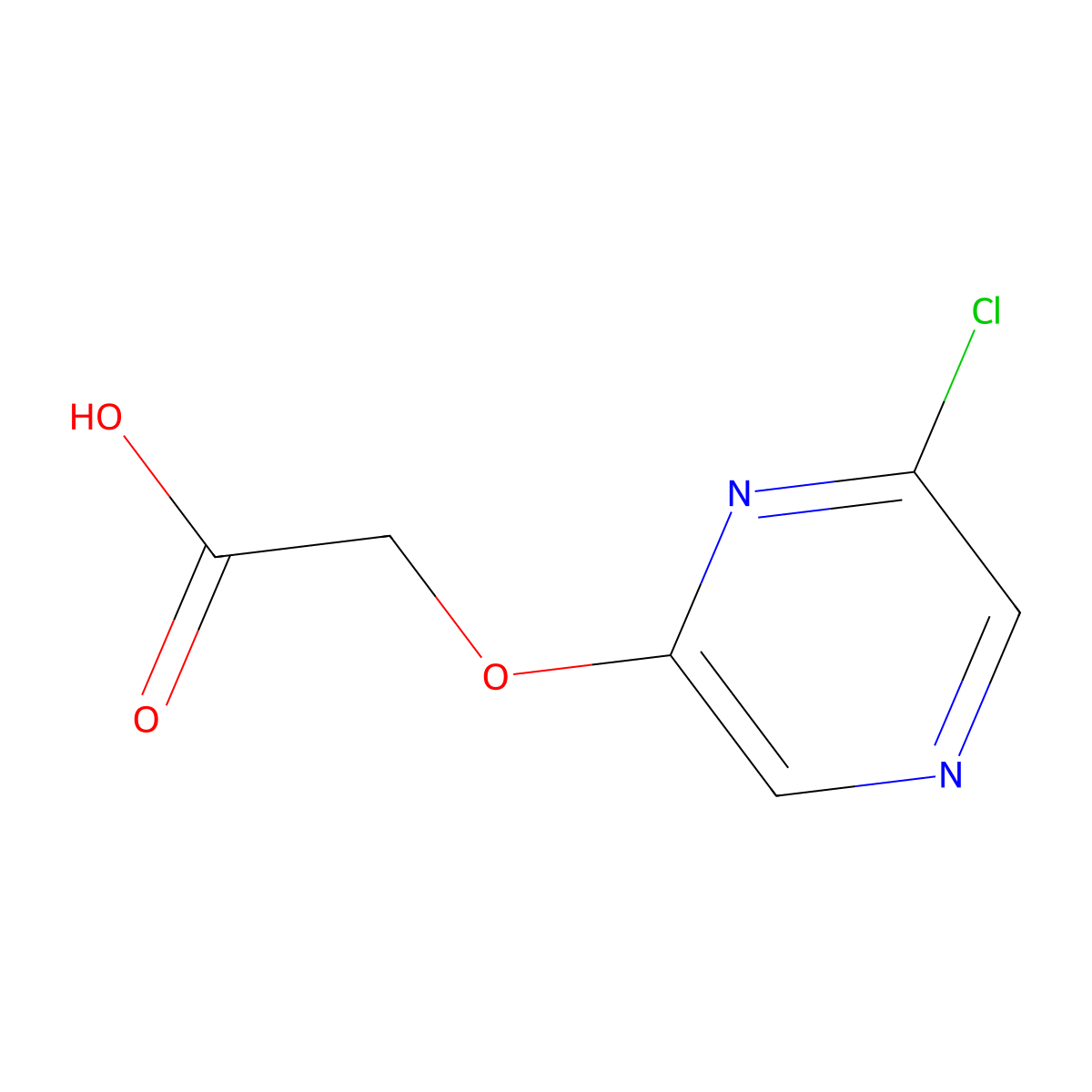 2-((6-Chloropyrazin-2-yl)oxy)acetic acid molecular structure, CAS 1080650-29-8