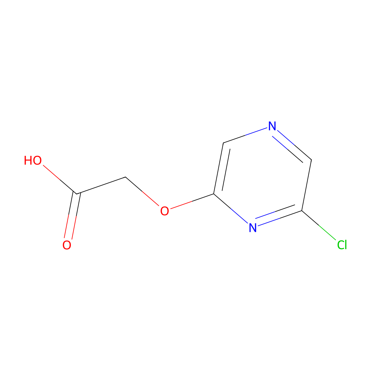 2-((6-Chloropyrazin-2-yl)oxy)acetic acid molecular structure, CAS 1080650-29-8