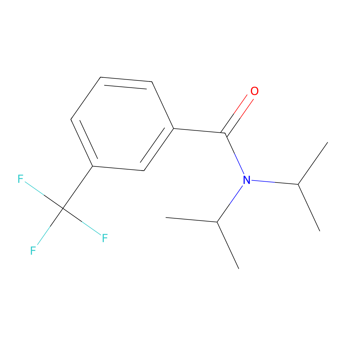 N,N-bis(propan-2-yl)-3-(trifluoromethyl)benzamide molecular structure, CAS 1080652-01-2