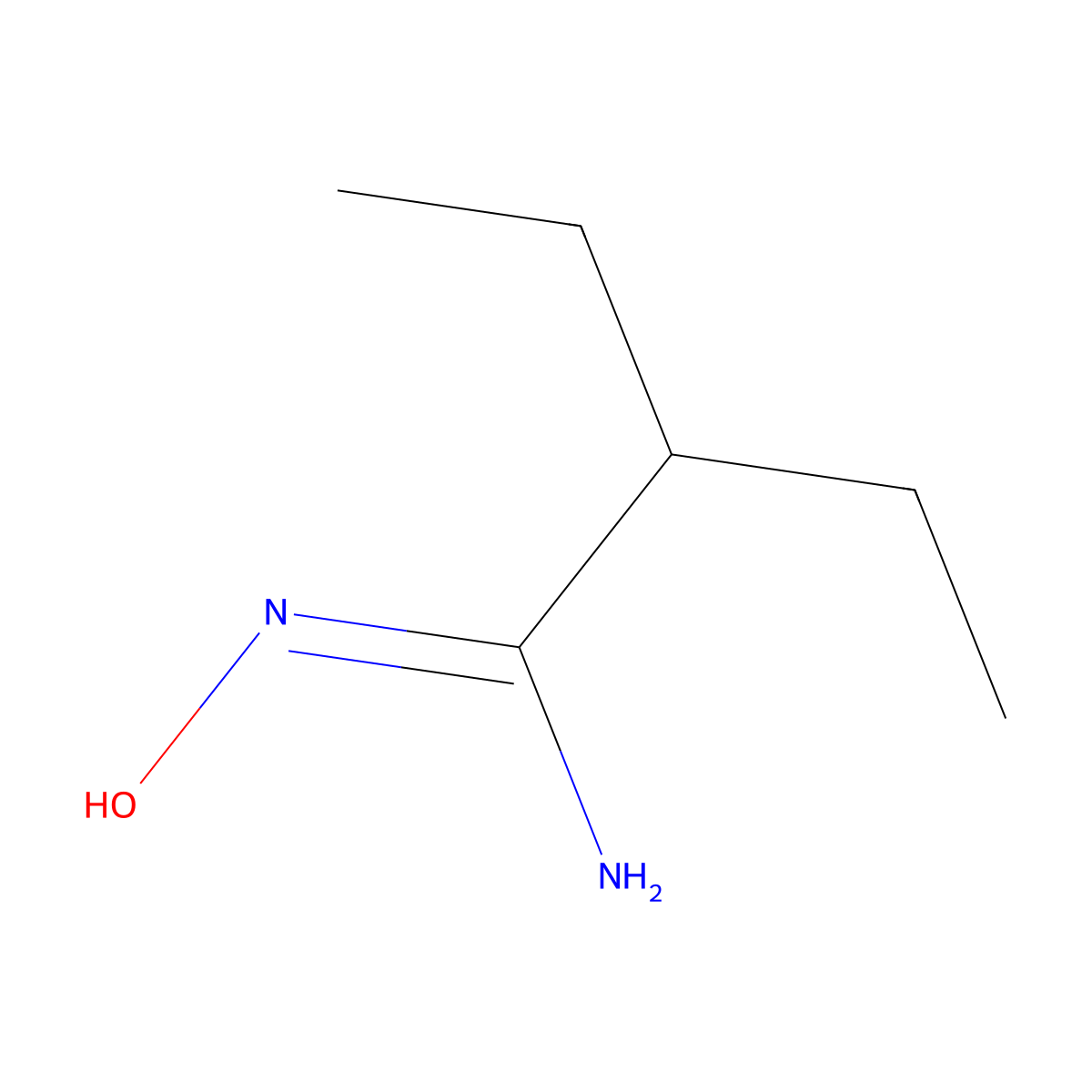 2-ethyl-N-hydroxybutanimidamide molecular structure, CAS 1080662-50-5
