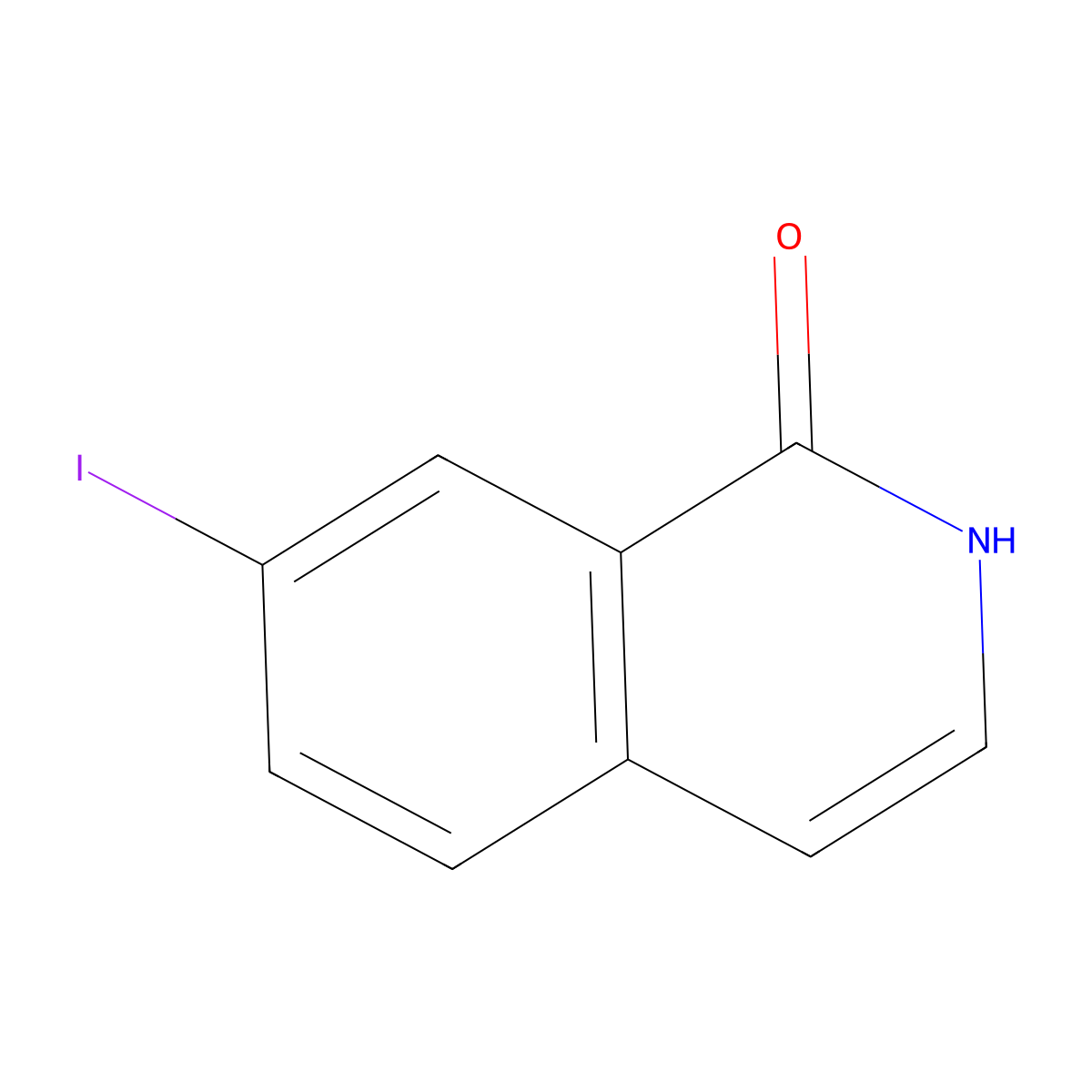 7-Iodoisoquinolin-1(2H)-one molecular structure, CAS 1080673-25-1