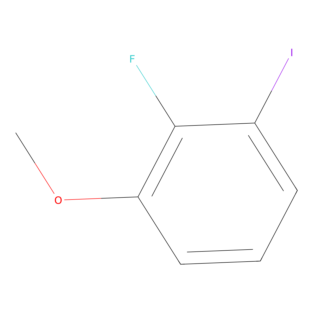 2-Fluoro-1-iodo-3-methoxybenzene molecular structure, CAS 1080673-30-8