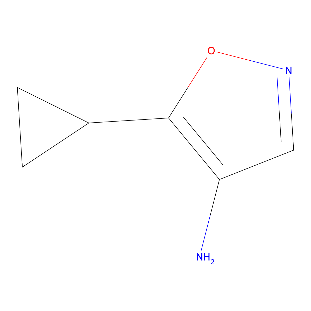 5-Cyclopropyl-1,2-oxazol-4-amine molecular structure, CAS 1080689-57-1