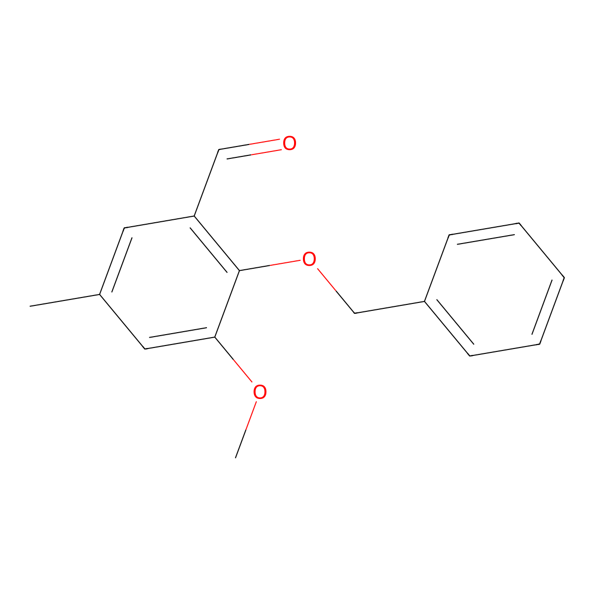 2-(Benzyloxy)-3-methoxy-5-methylbenzaldehyde molecular structure, CAS 108073-11-6