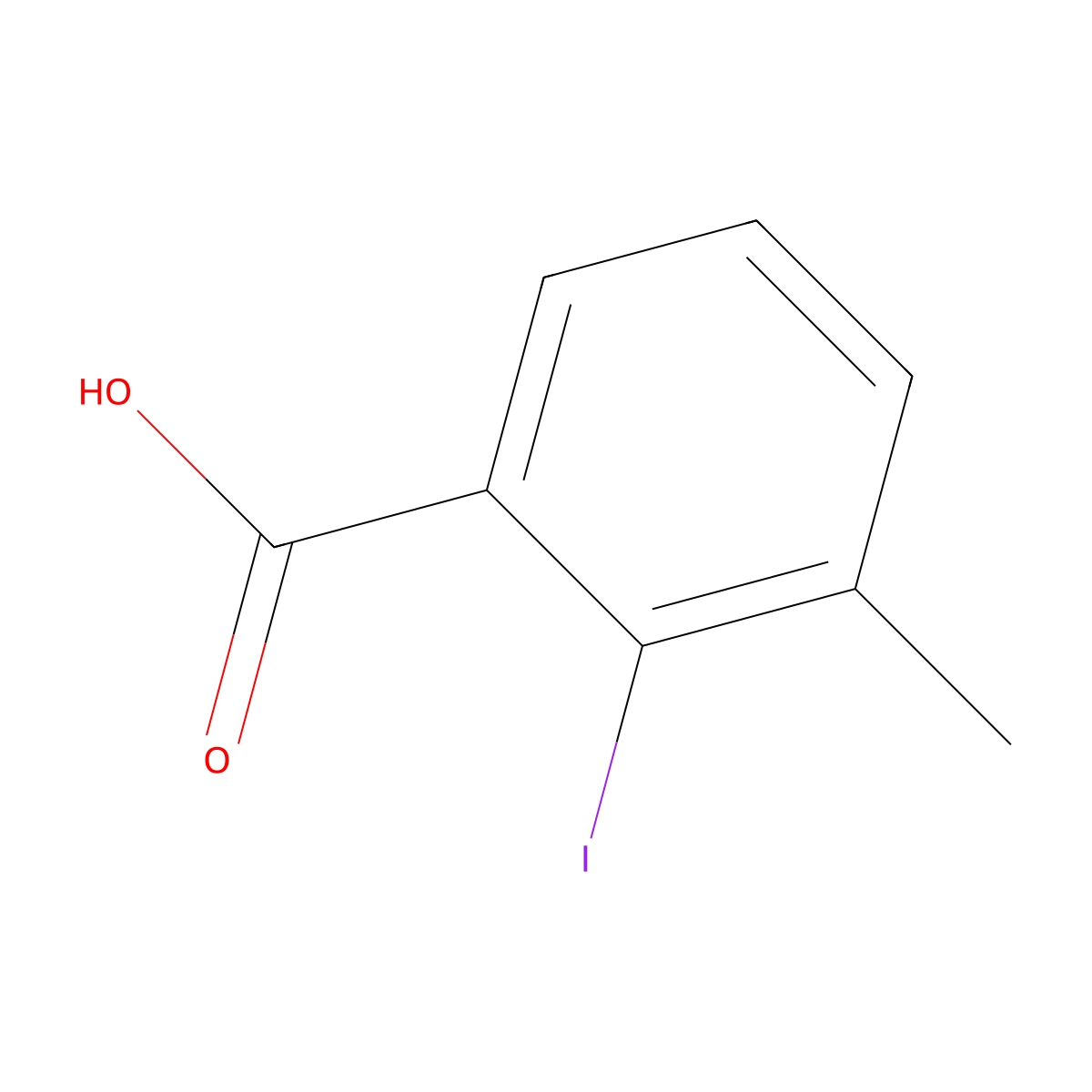 2-Iodo-3-methylbenzoic acid molecular structure, CAS 108078-14-4