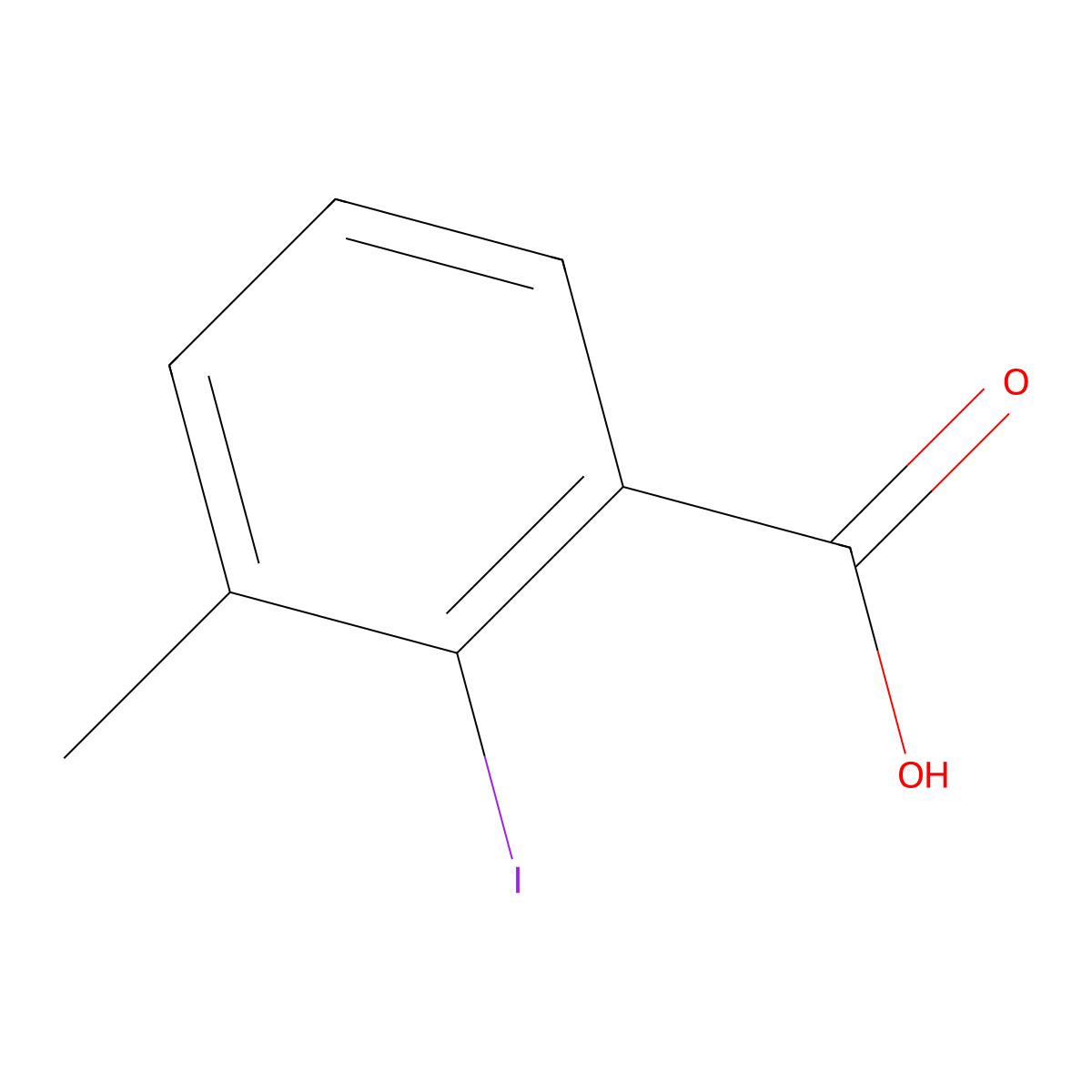 2-Iodo-3-methylbenzoic acid molecular structure, CAS 108078-14-4
