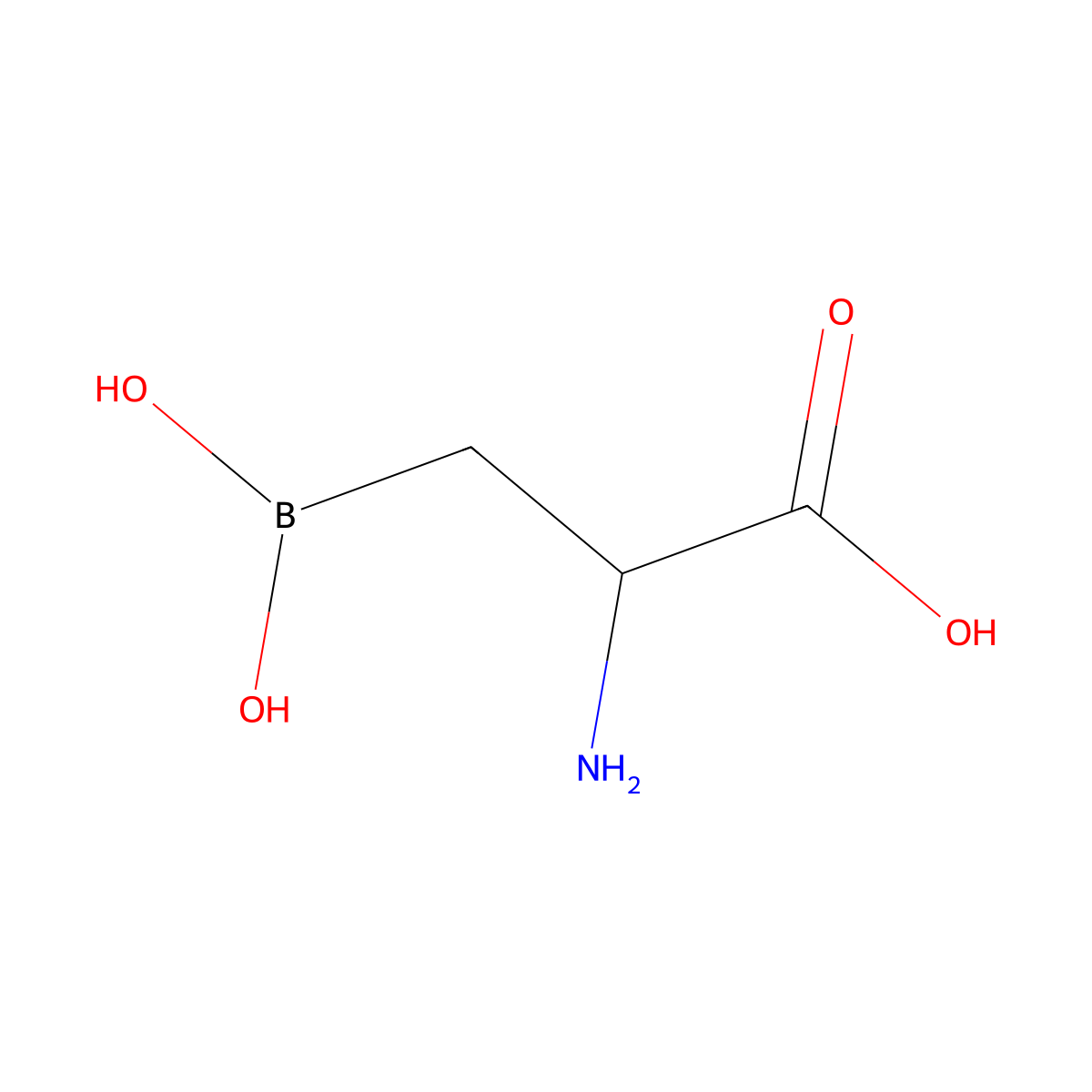 2-Amino-3-boronopropanoic acid molecular structure, CAS 108082-89-9