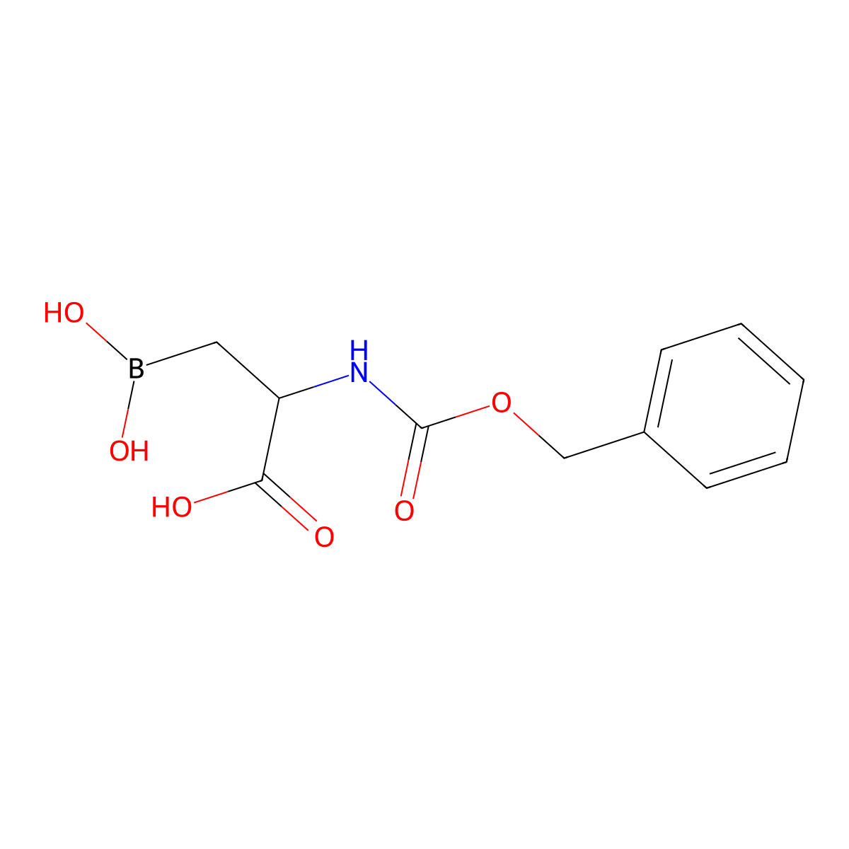 2-{[(Benzyloxy)carbonyl]amino}-3-(dihydroxyboranyl)propanoic acid molecular structure, CAS 108082-94-6