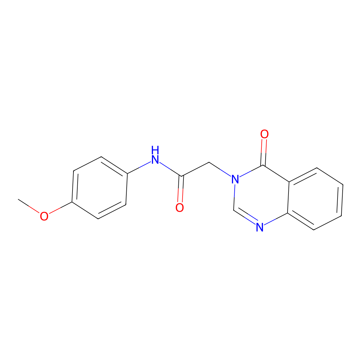3(4H)-Quinazolineacetamide, N-(4-methoxyphenyl)-4-oxo- molecular structure, CAS 108086-40-4