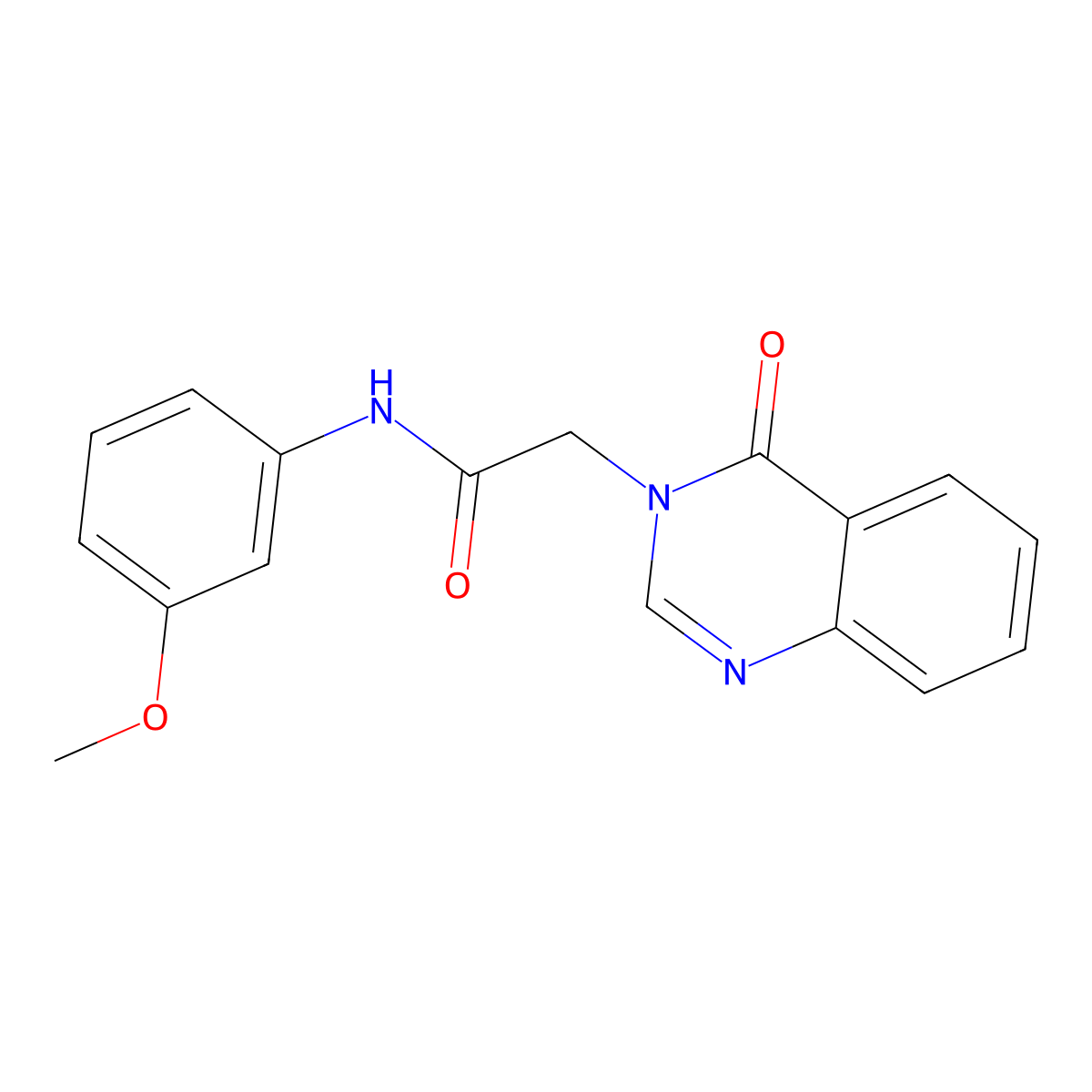 3(4H)-Quinazolineacetamide, N-(3-methoxyphenyl)-4-oxo- molecular structure, CAS 108086-41-5