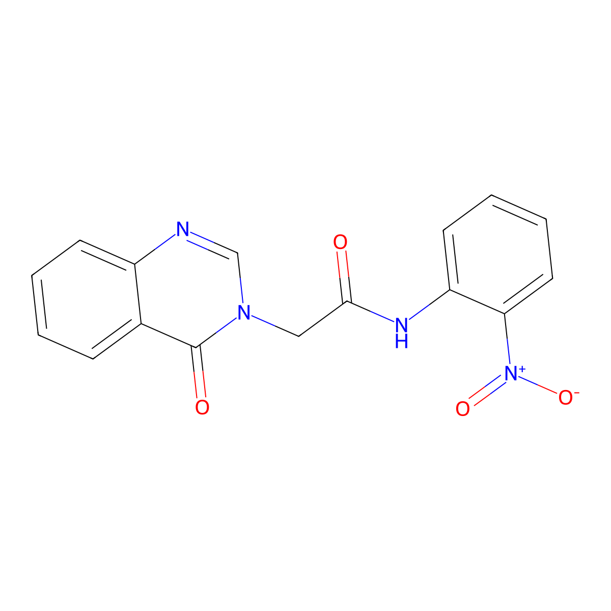 3(4H)-Quinazolineacetamide, N-(2-nitrophenyl)-4-oxo- molecular structure, CAS 108086-42-6