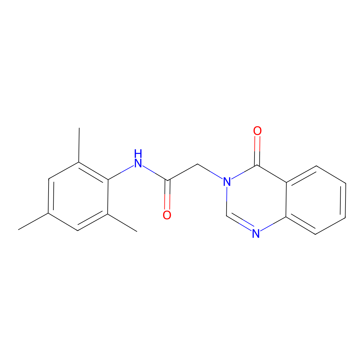 N-mesityl-2-(4-oxo-3(4H)-quinazolinyl)acetamide molecular structure, CAS 108086-46-0