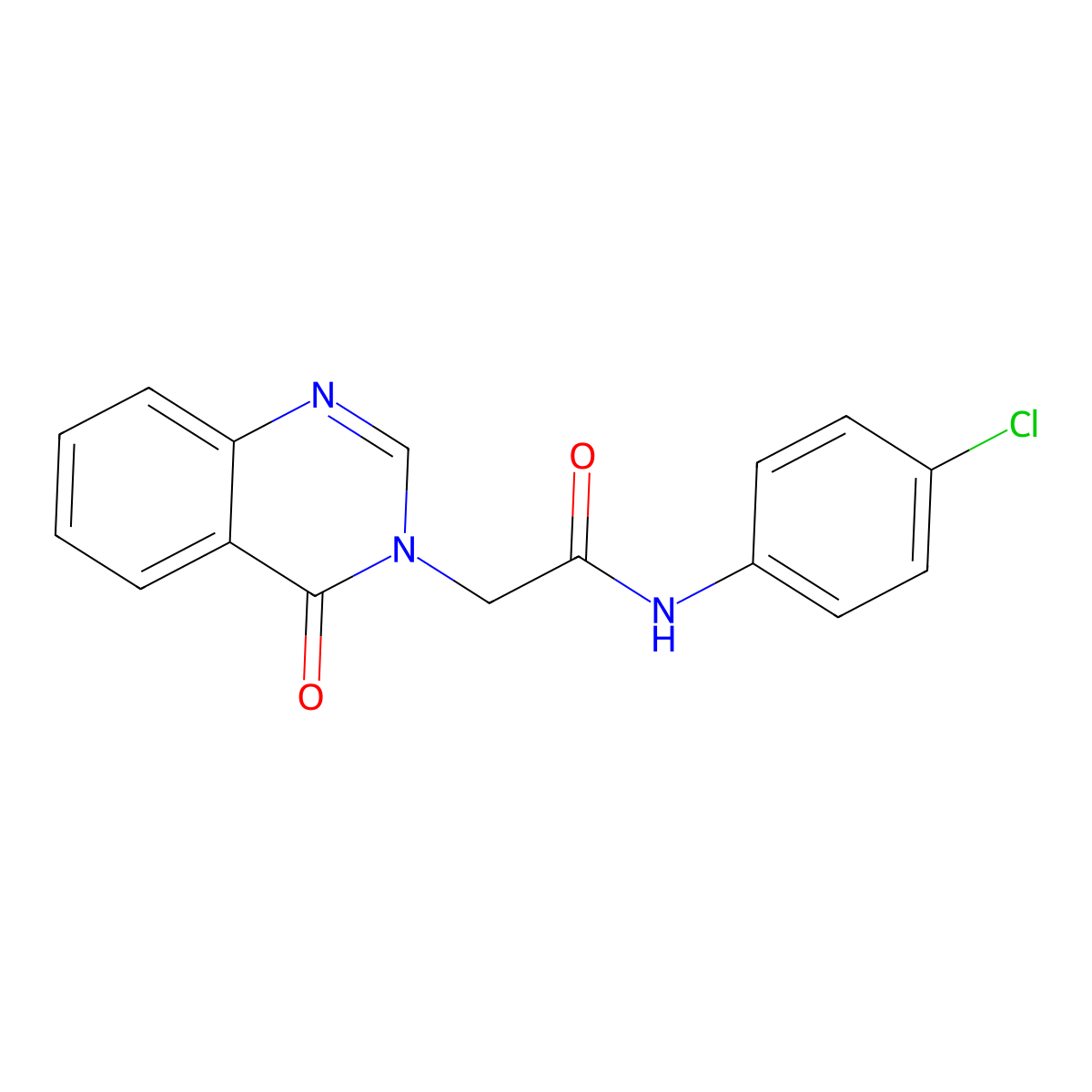 3(4H)-Quinazolineacetamide, N-(4-chlorophenyl)-4-oxo- molecular structure, CAS 108086-47-1