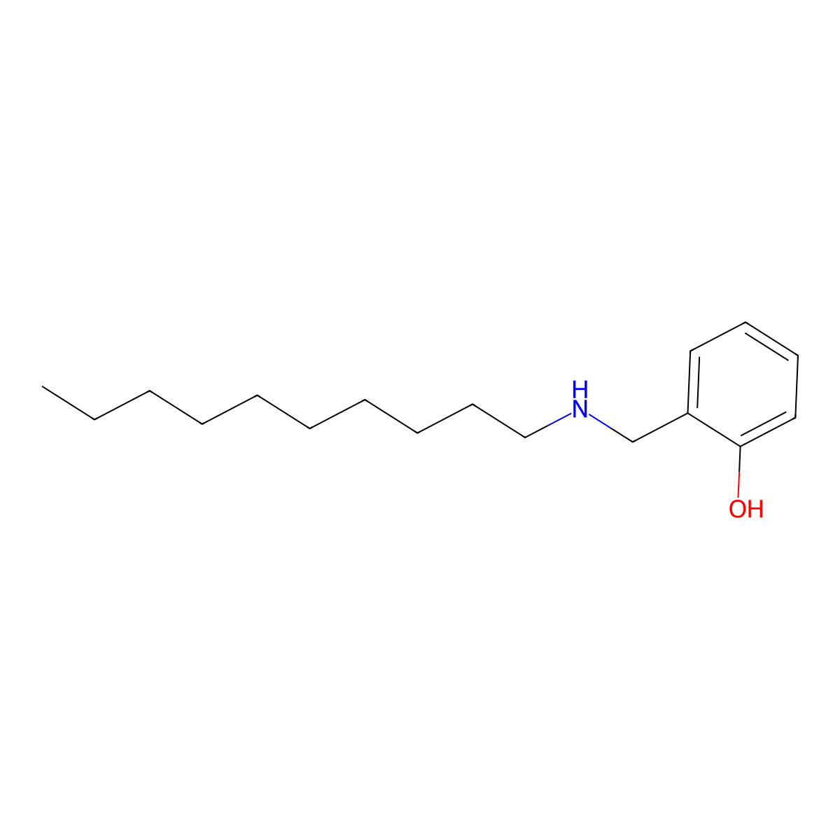 o-Cresol, alpha-(decylamino)- molecular structure, CAS 108098-38-0