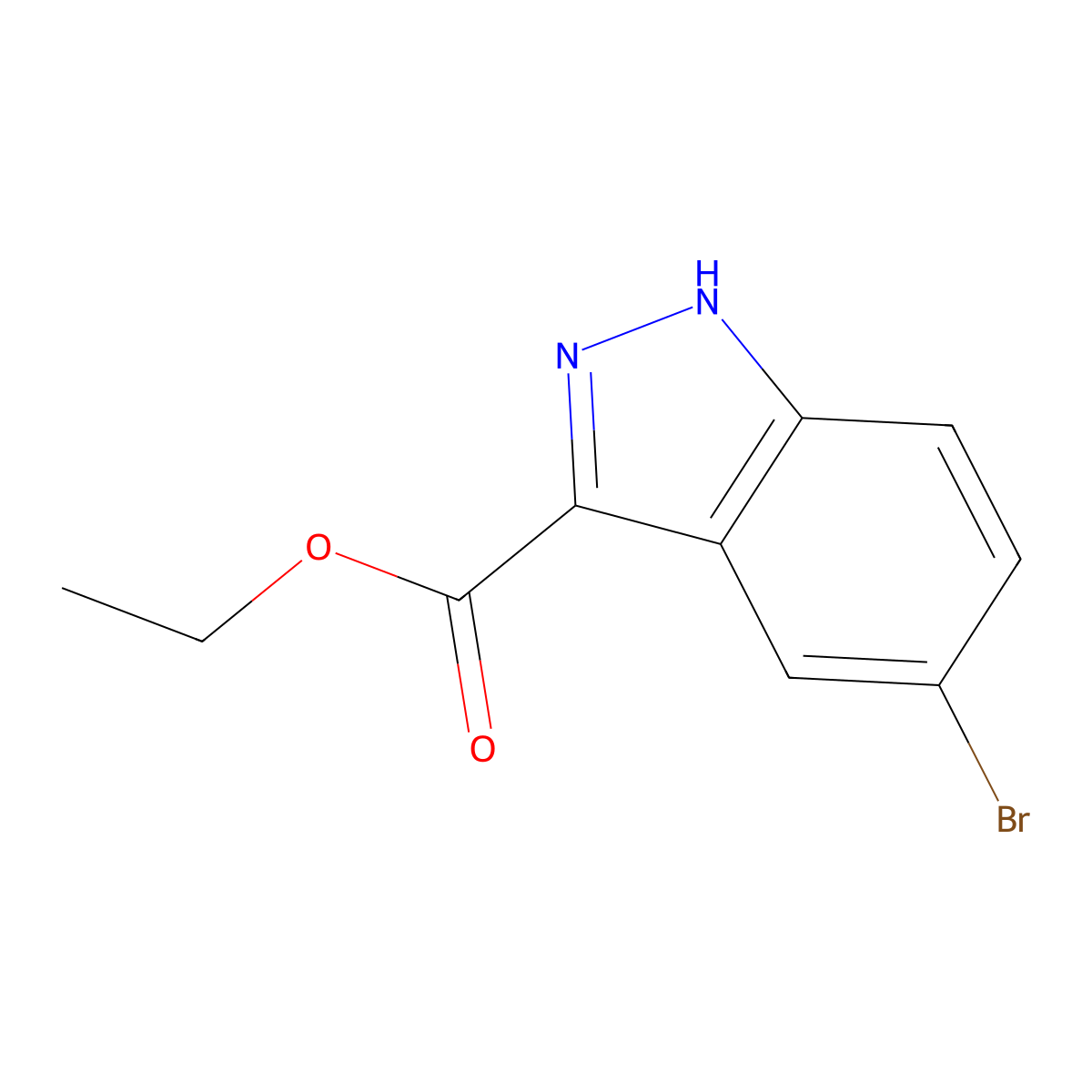 ethyl 5-bromo-2H-indazole-3-carboxylate molecular structure, CAS 1081-04-5