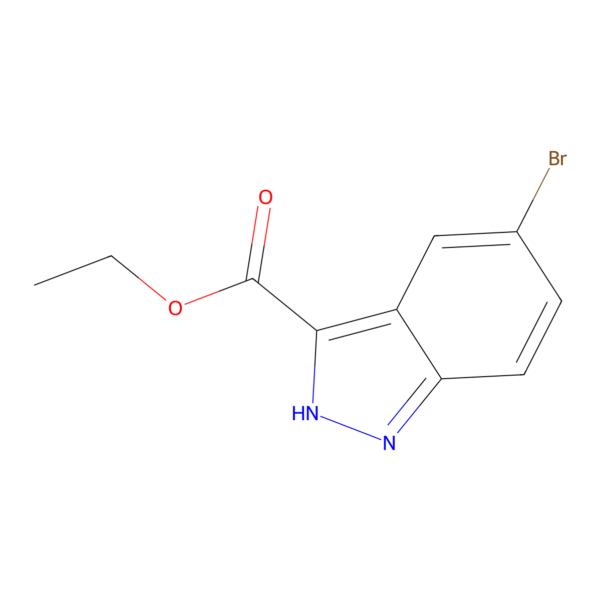 ethyl 5-bromo-2H-indazole-3-carboxylate molecular structure, CAS 1081-04-5