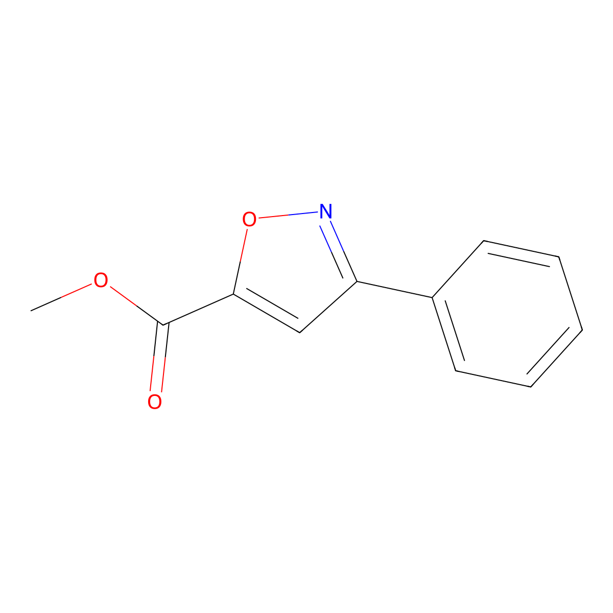 Methyl 3-phenylisoxazole-5-carboxylate molecular structure, CAS 1081-30-7