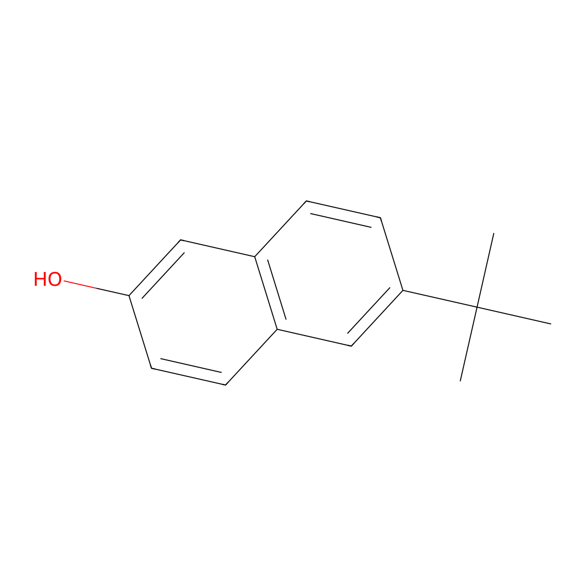 6-(Tert-butyl)naphthalen-2-ol molecular structure, CAS 1081-32-9