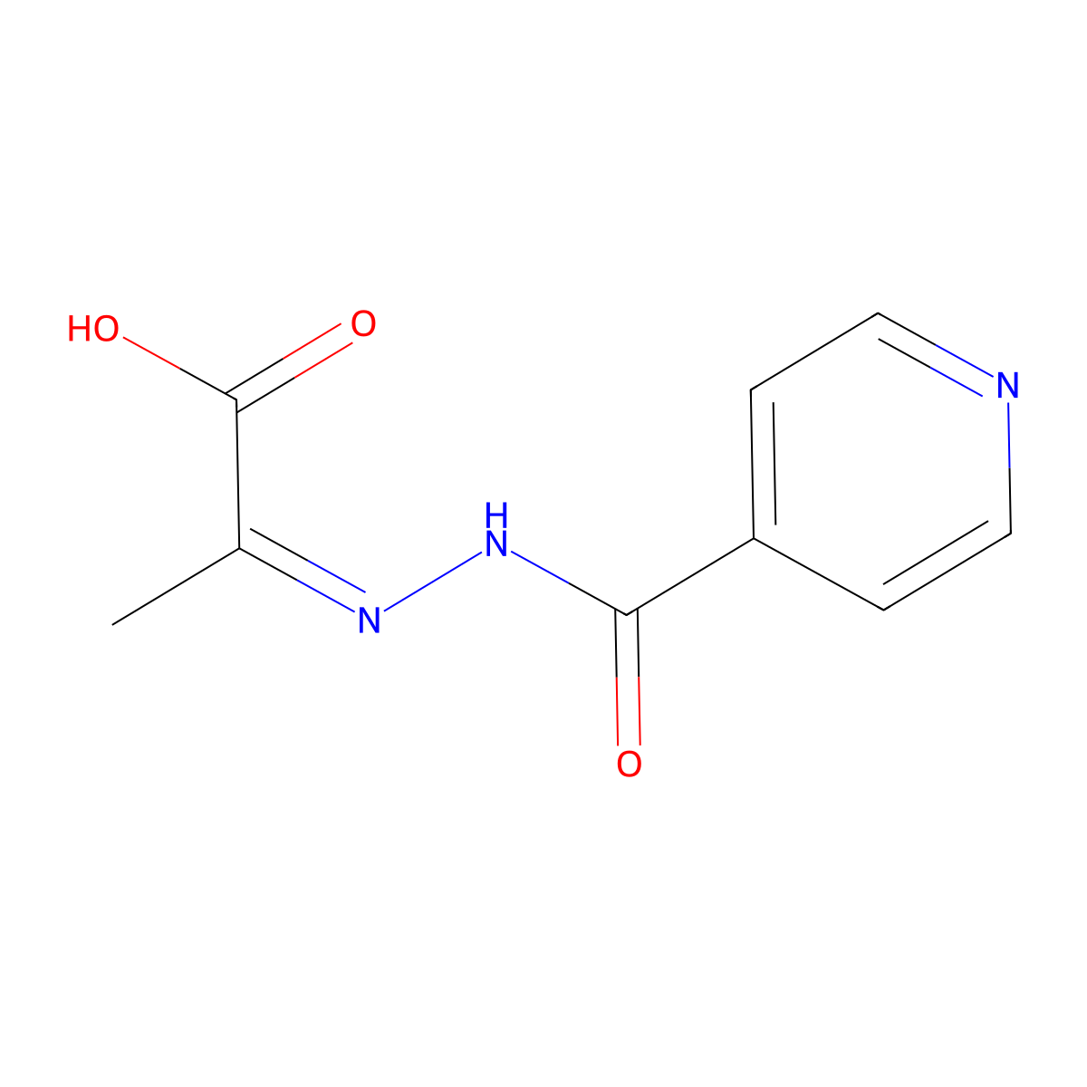 Isoniazid pyruvate molecular structure, CAS 1081-50-1