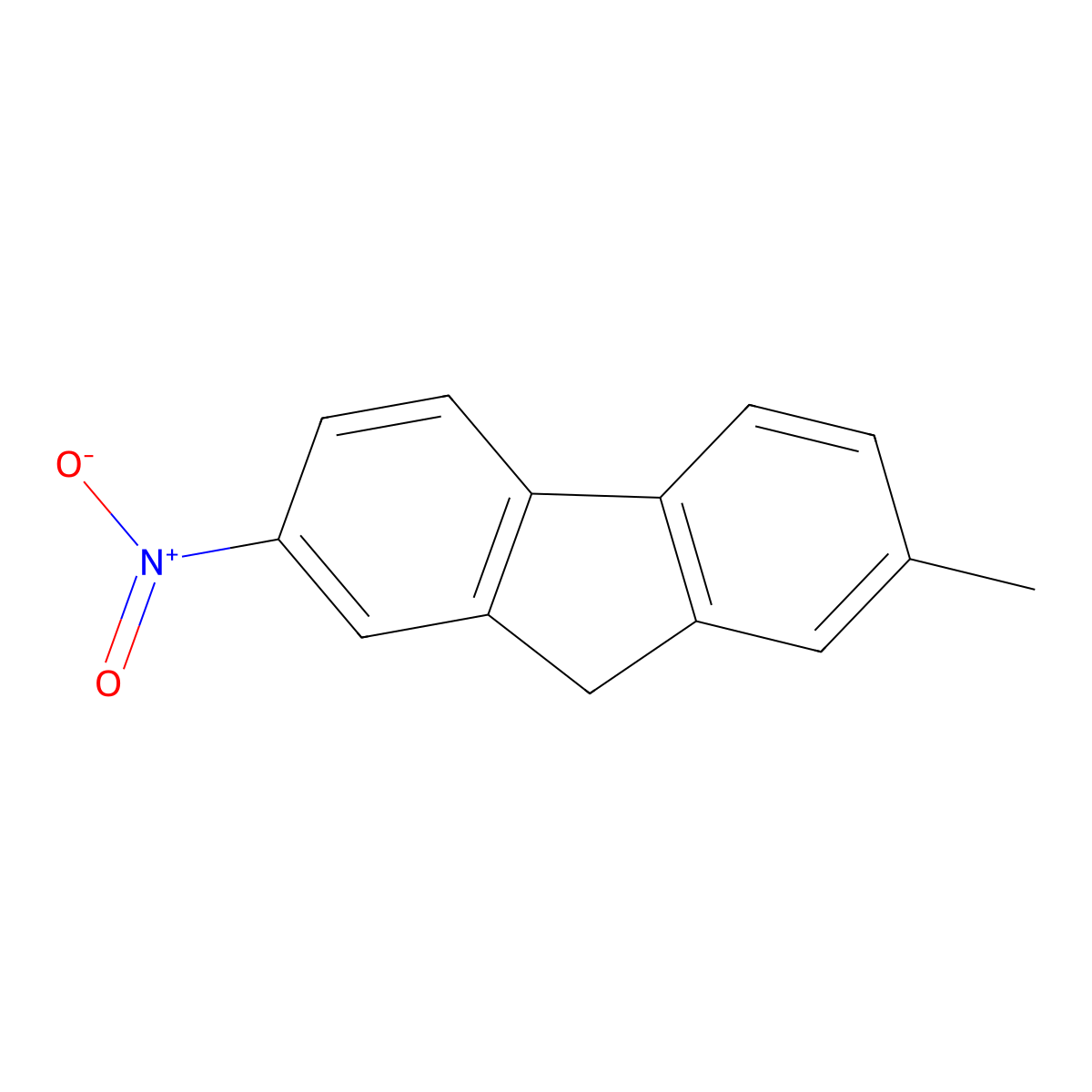 9H-Fluorene, 2-methyl-7-nitro- molecular structure, CAS 108100-28-3