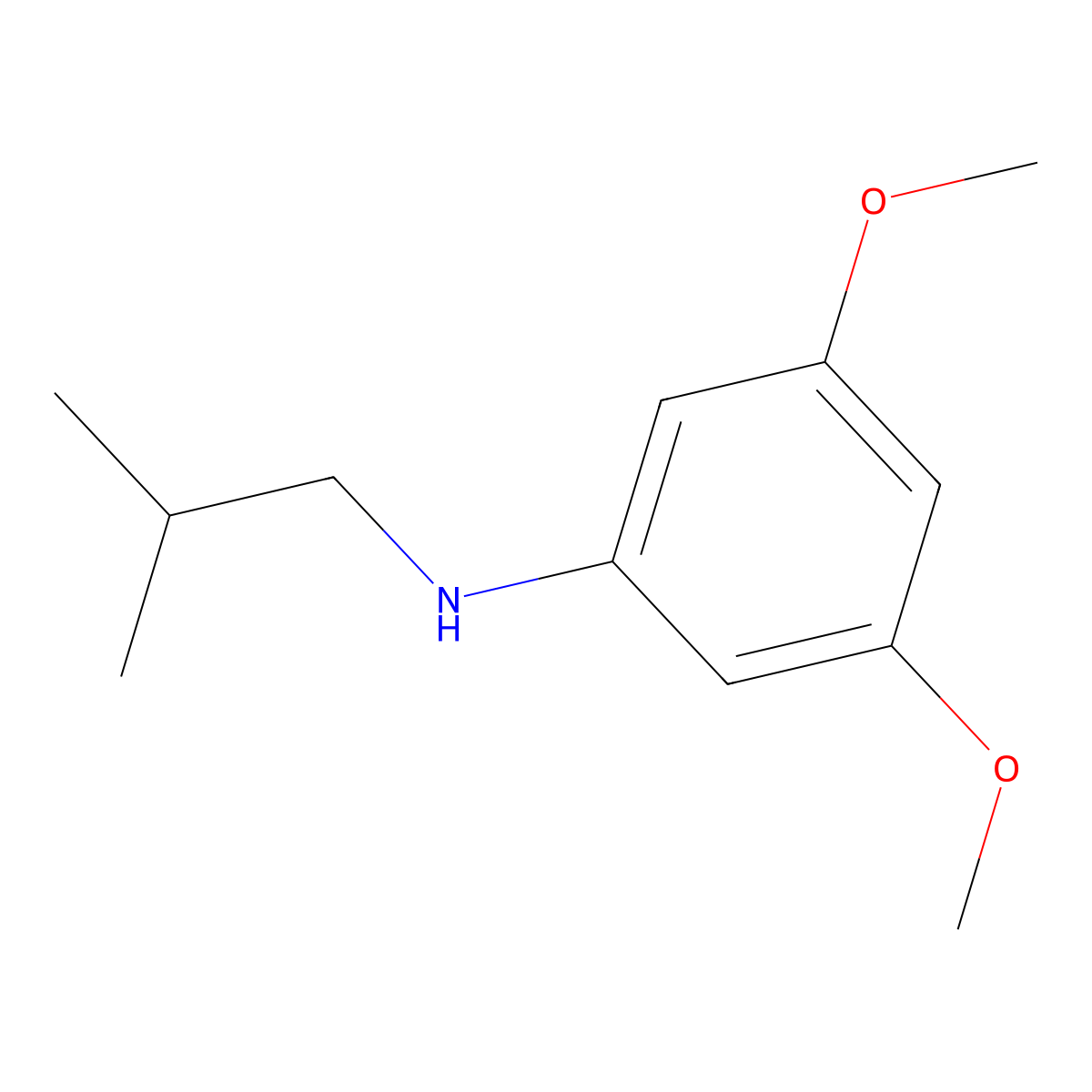 N-Isobutyl-3,5-dimethoxyaniline molecular structure, CAS 108103-35-1