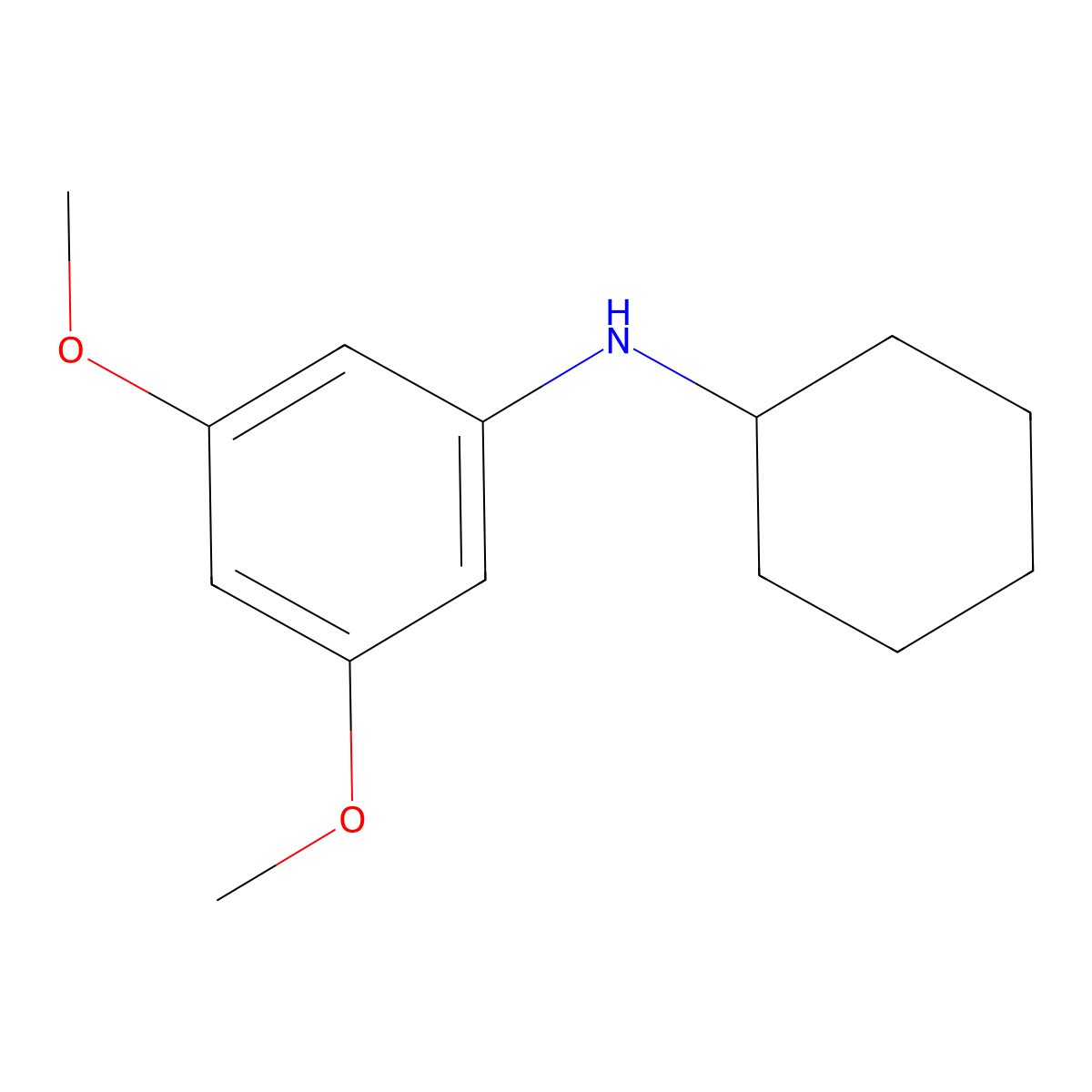 N-Cyclohexyl-3,5-dimethoxyaniline molecular structure, CAS 108103-39-5