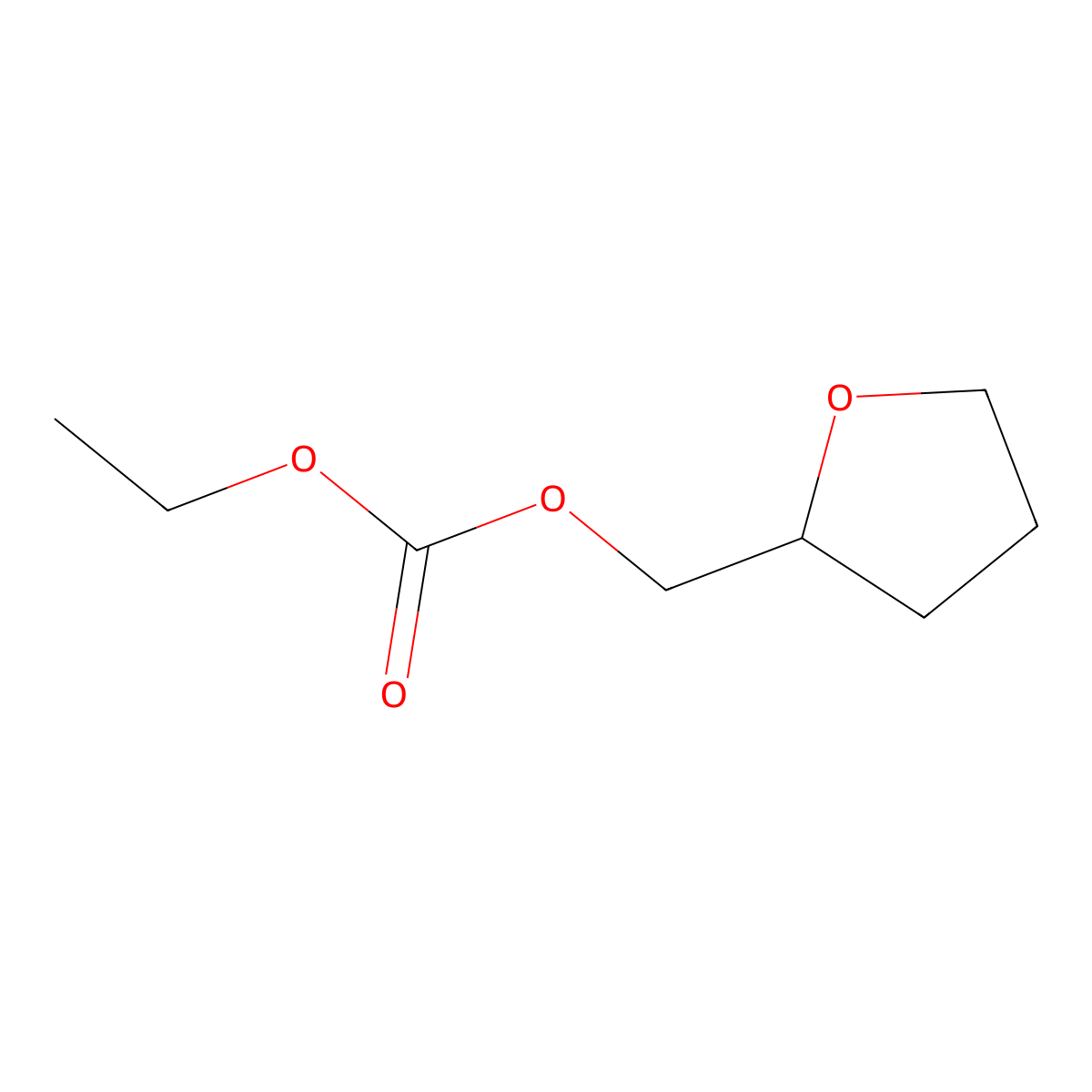 Ethyl ((tetrahydrofuran-2-yl)methyl) carbonate molecular structure, CAS 108106-20-3