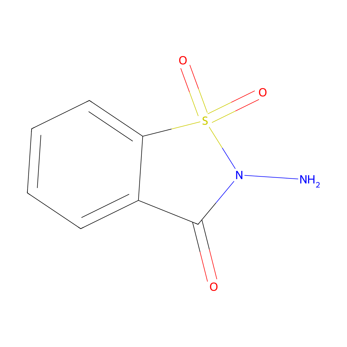 2-Amino-2,3-dihydro-1lambda6,2-benzothiazole-1,1,3-trione molecular structure, CAS 108107-90-0