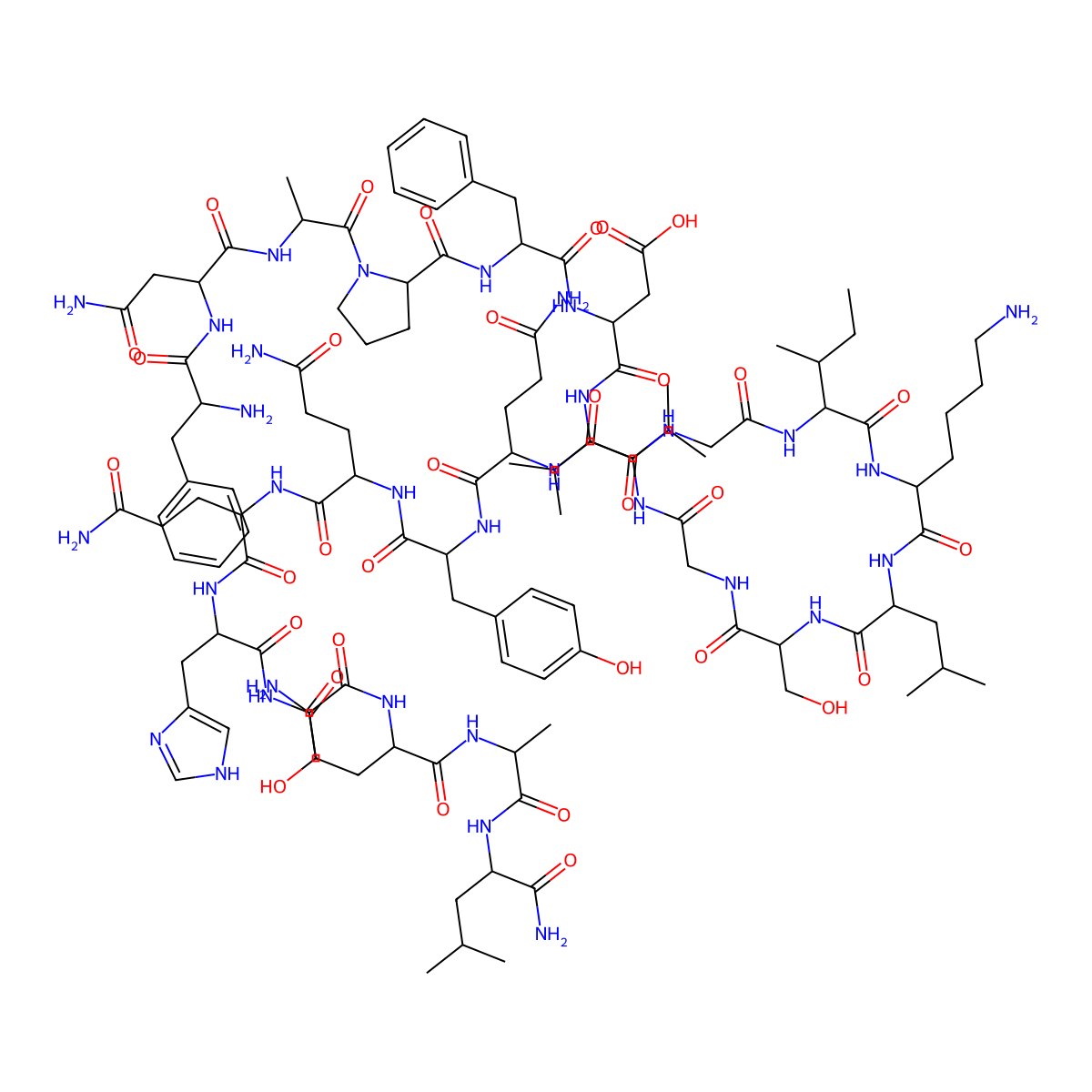 Human obestatin molecular structure, CAS 1081110-72-6