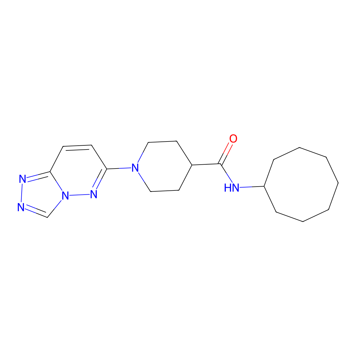 N-cyclooctyl-1-([1,2,4]triazolo[4,3-b]pyridazin-6-yl)piperidine-4-carboxamide molecular structure, CAS 1081112-88-0