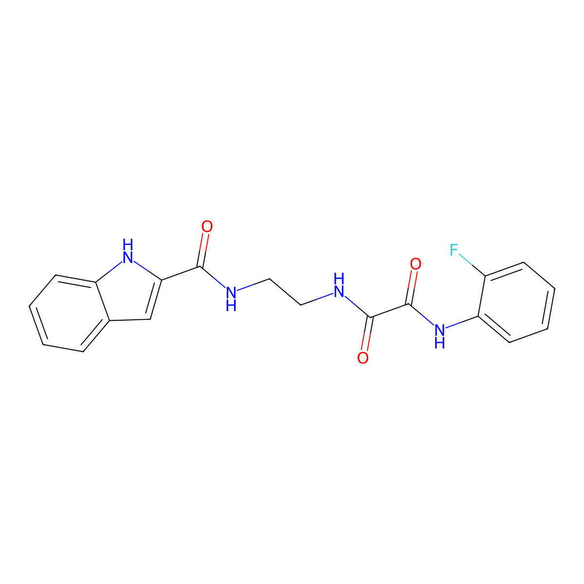 N-(2-fluorophenyl)-N'-{2-[(1H-indol-2-ylcarbonyl)amino]ethyl}ethanediamide molecular structure, CAS 1081113-58-7