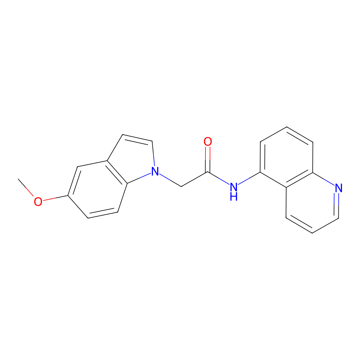 2-(5-methoxy-1H-indol-1-yl)-N-(quinolin-5-yl)acetamide molecular structure, CAS 1081114-05-7