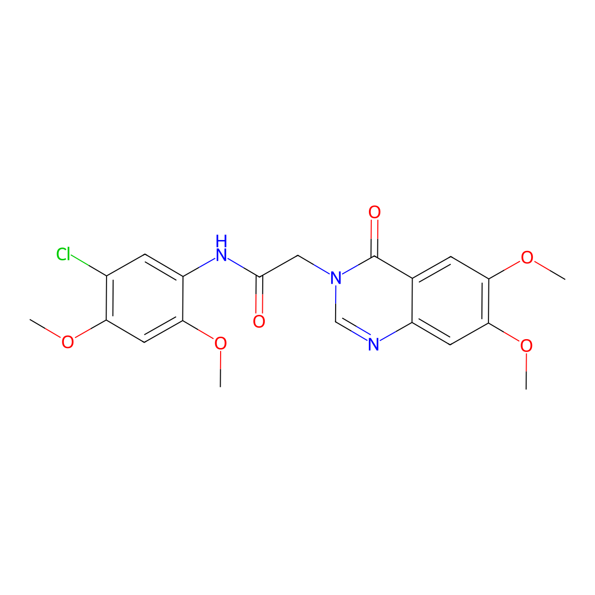 N-(5-chloro-2,4-dimethoxyphenyl)-2-(6,7-dimethoxy-4-oxoquinazolin-3(4H)-yl)acetamide molecular structure, CAS 1081114-27-3