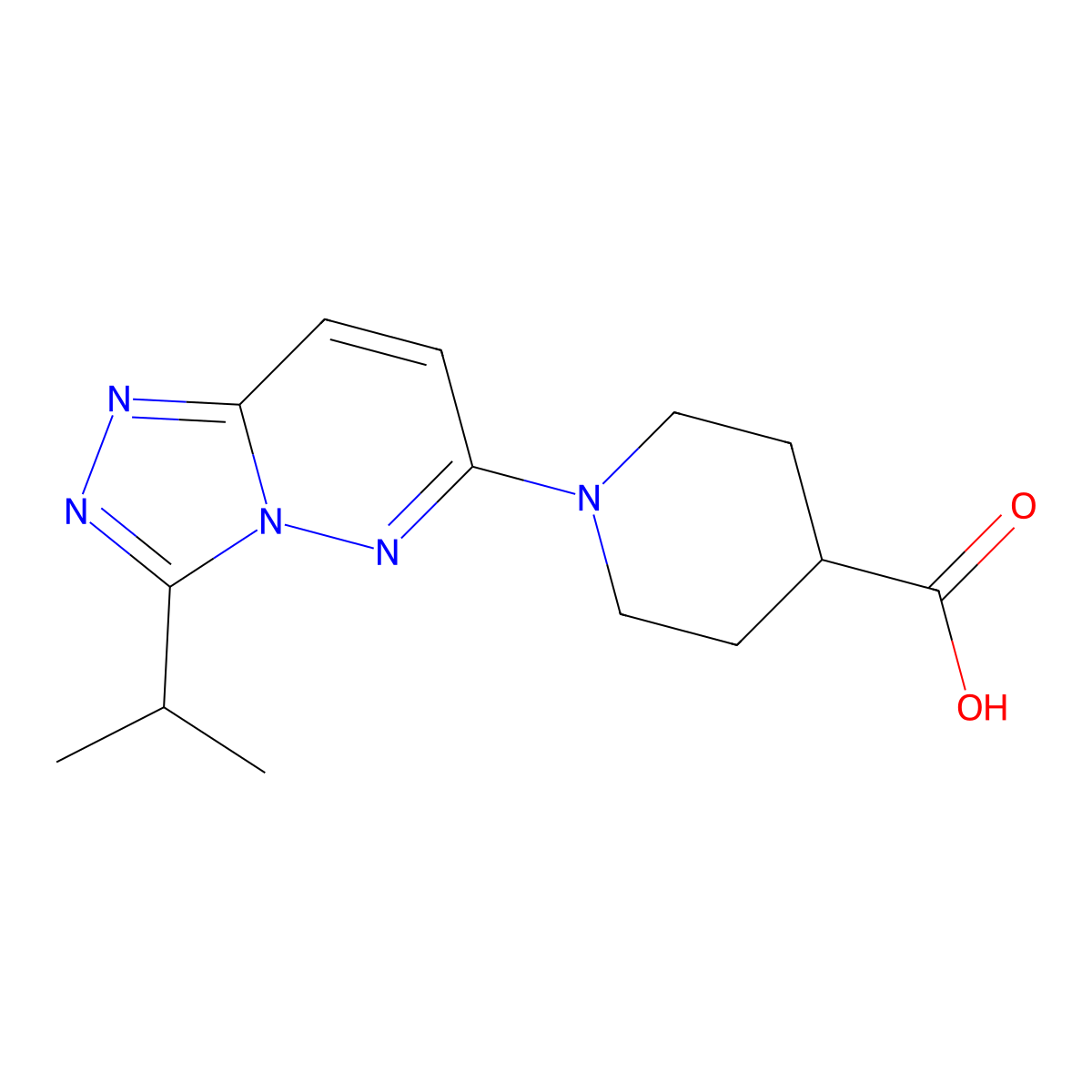 1-(3-Isopropyl-[1,2,4]triazolo[4,3-b]pyridazin-6-yl)piperidine-4-carboxylic acid molecular structure, CAS 1081114-28-4