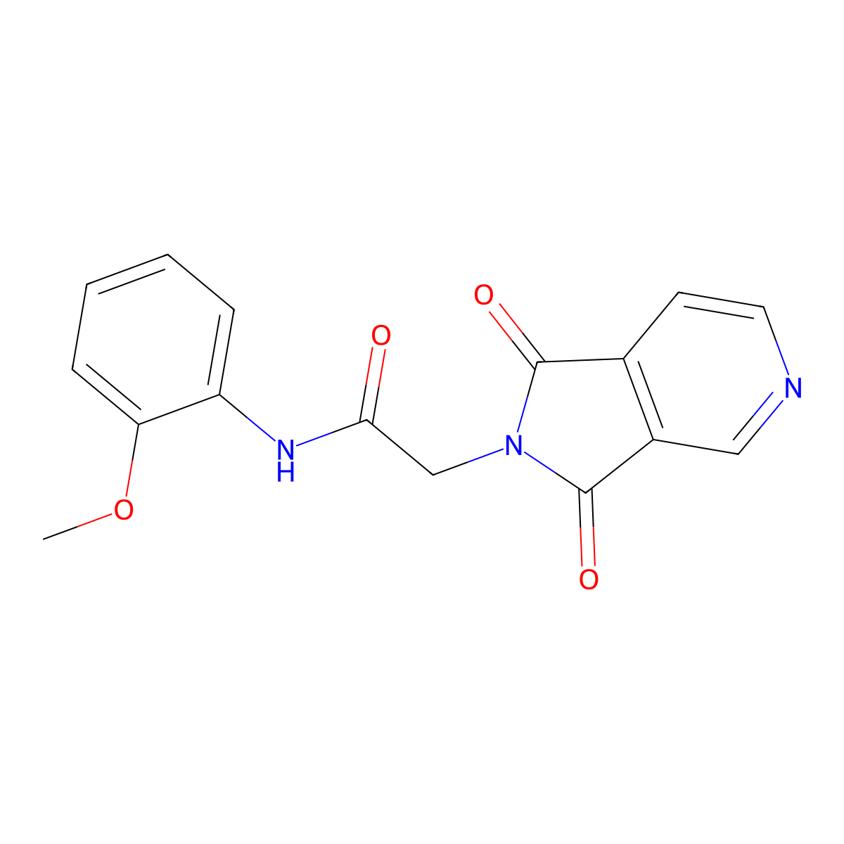 2-(1,3-dioxo-1,3-dihydro-2H-pyrrolo[3,4-c]pyridin-2-yl)-N-(2-methoxyphenyl)acetamide molecular structure, CAS 1081114-61-5