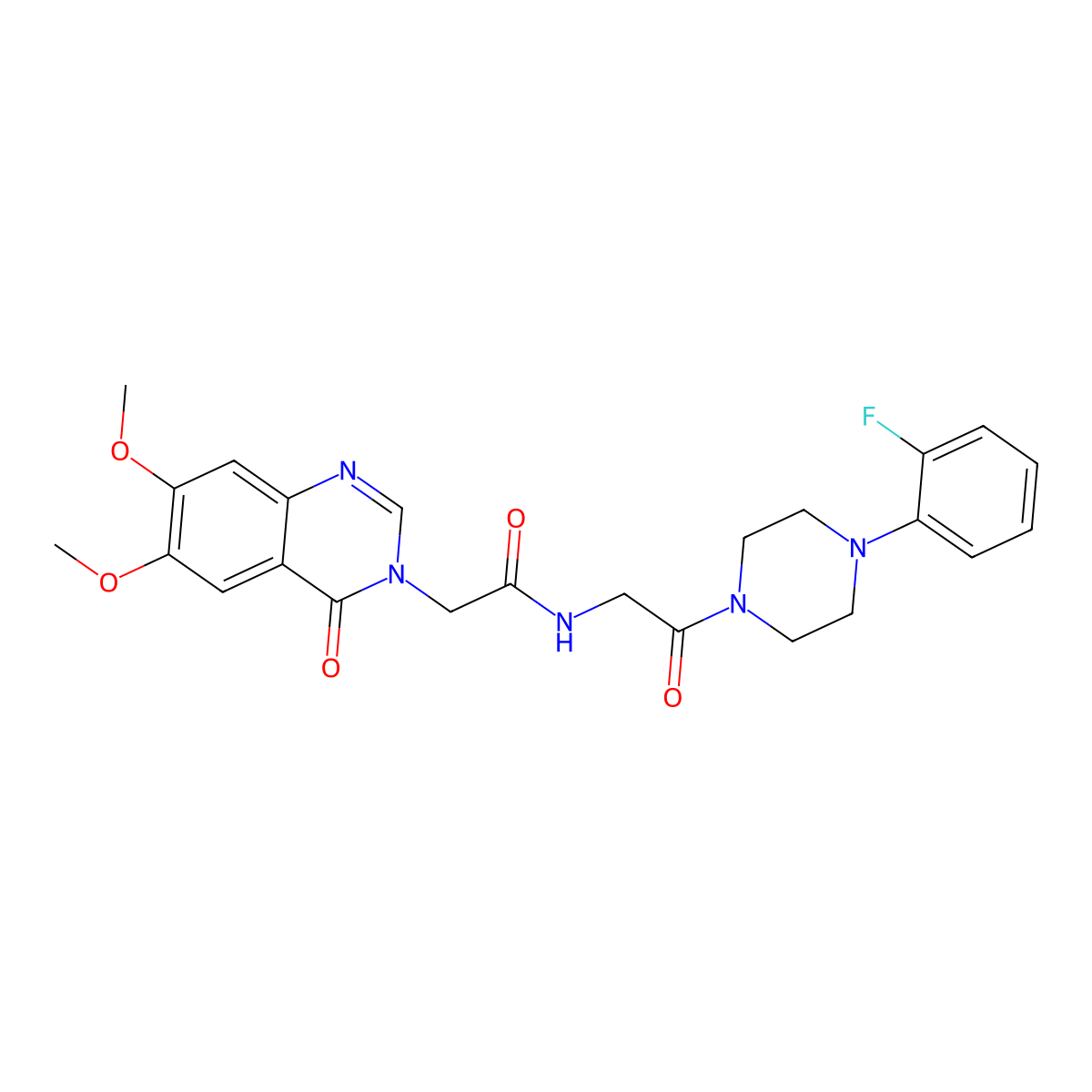 2-(6,7-dimethoxy-4-oxoquinazolin-3(4H)-yl)-N-{2-[4-(2-fluorophenyl)piperazin-1-yl]-2-oxoethyl}acetamide molecular structure, CAS 1081114-79-5