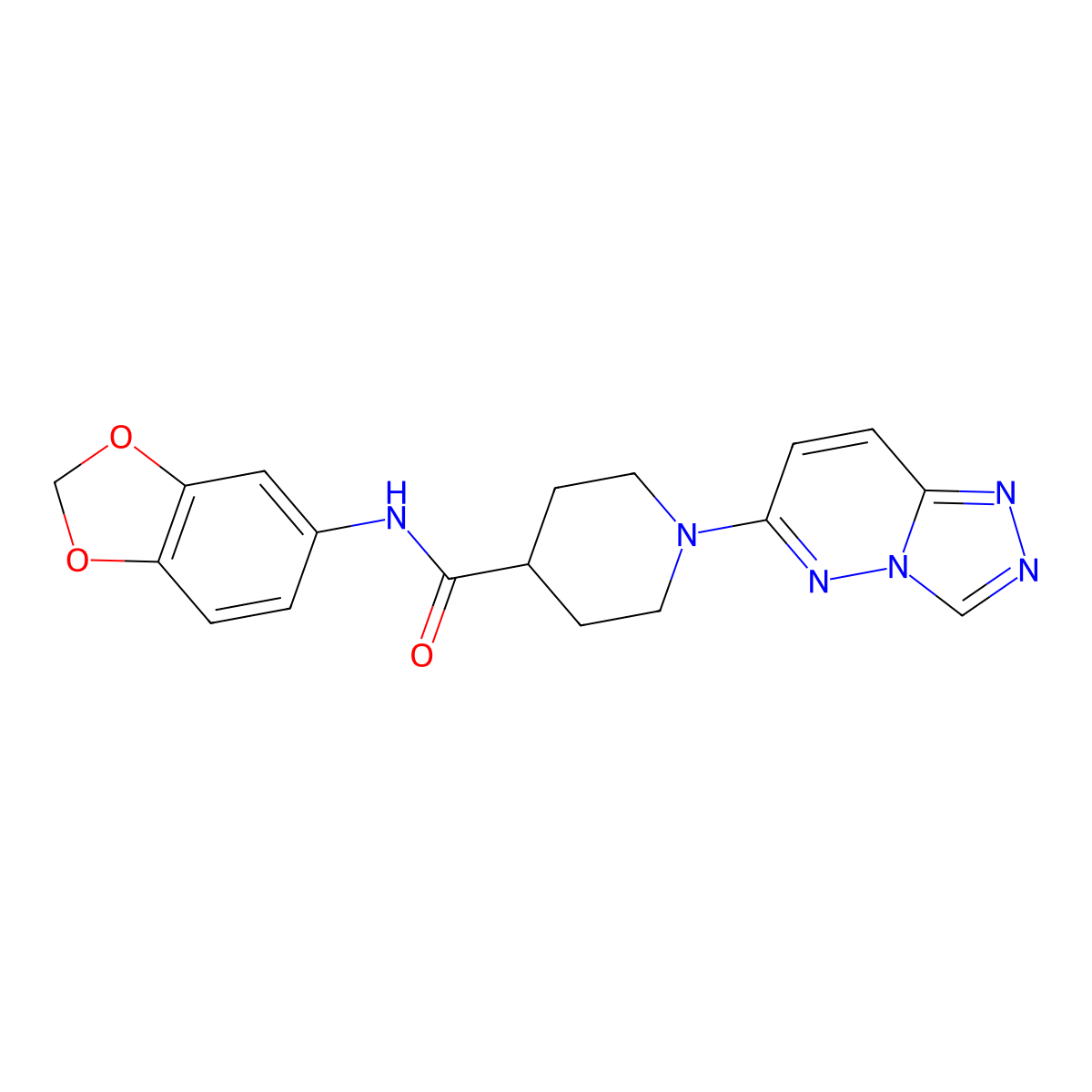 N-(1,3-benzodioxol-5-yl)-1-([1,2,4]triazolo[4,3-b]pyridazin-6-yl)piperidine-4-carboxamide molecular structure, CAS 1081115-13-0