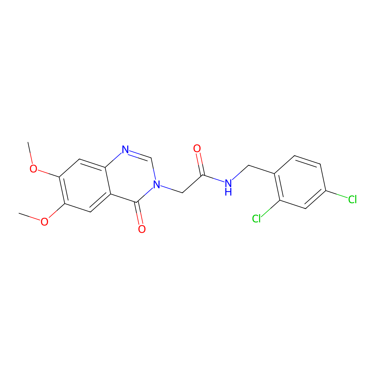 N-(2,4-dichlorobenzyl)-2-(6,7-dimethoxy-4-oxoquinazolin-3(4H)-yl)acetamide molecular structure, CAS 1081115-84-5