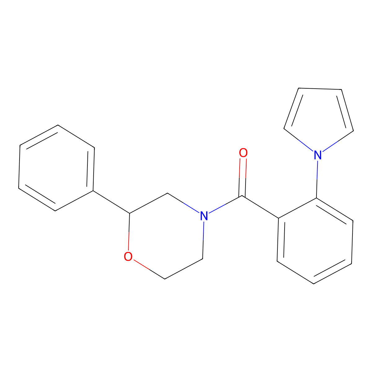 (2-phenylmorpholin-4-yl)[2-(1H-pyrrol-1-yl)phenyl]methanone molecular structure, CAS 1081116-24-6