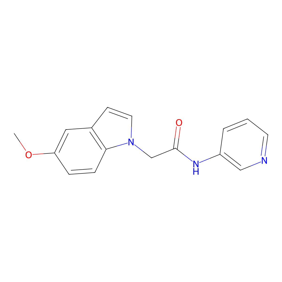 2-(5-methoxy-1H-indol-1-yl)-N-(pyridin-3-yl)acetamide molecular structure, CAS 1081116-63-3