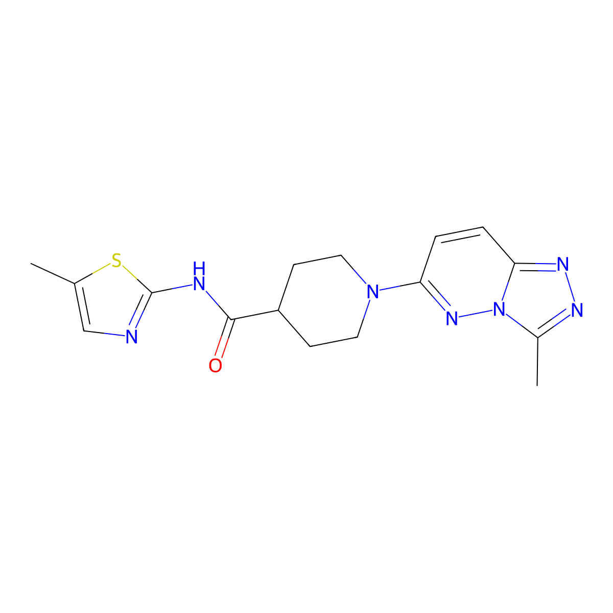 N-(5-methyl-1,3-thiazol-2-yl)-1-(3-methyl[1,2,4]triazolo[4,3-b]pyridazin-6-yl)piperidine-4-carboxamide molecular structure, CAS 1081116-88-2