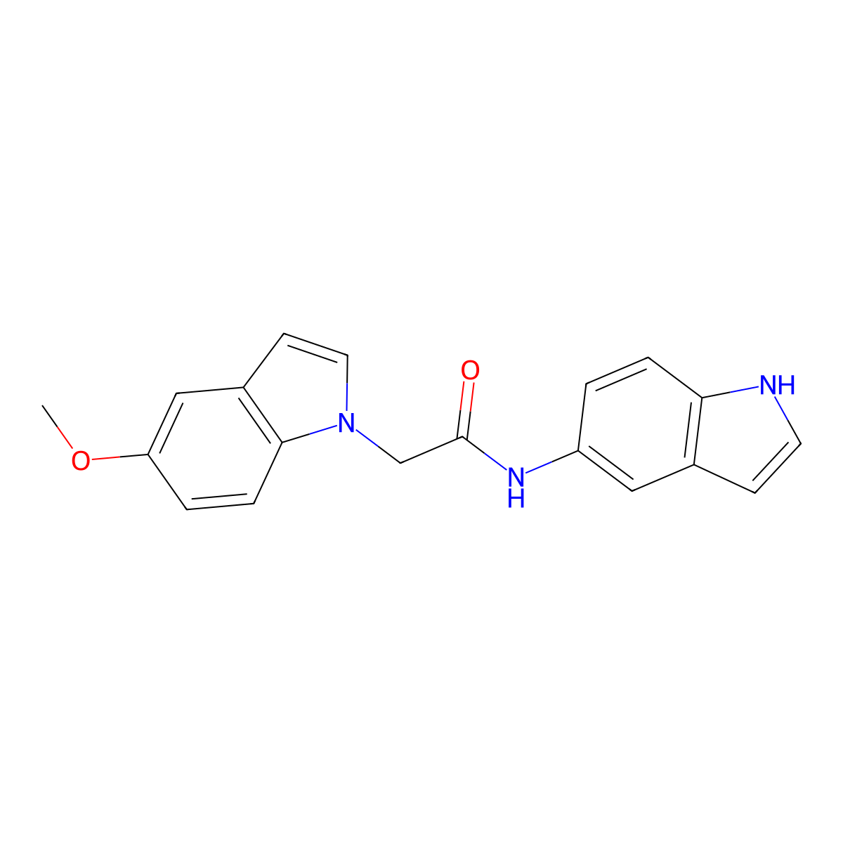 N-(1H-indol-5-yl)-2-(5-methoxy-1H-indol-1-yl)acetamide molecular structure, CAS 1081117-25-0