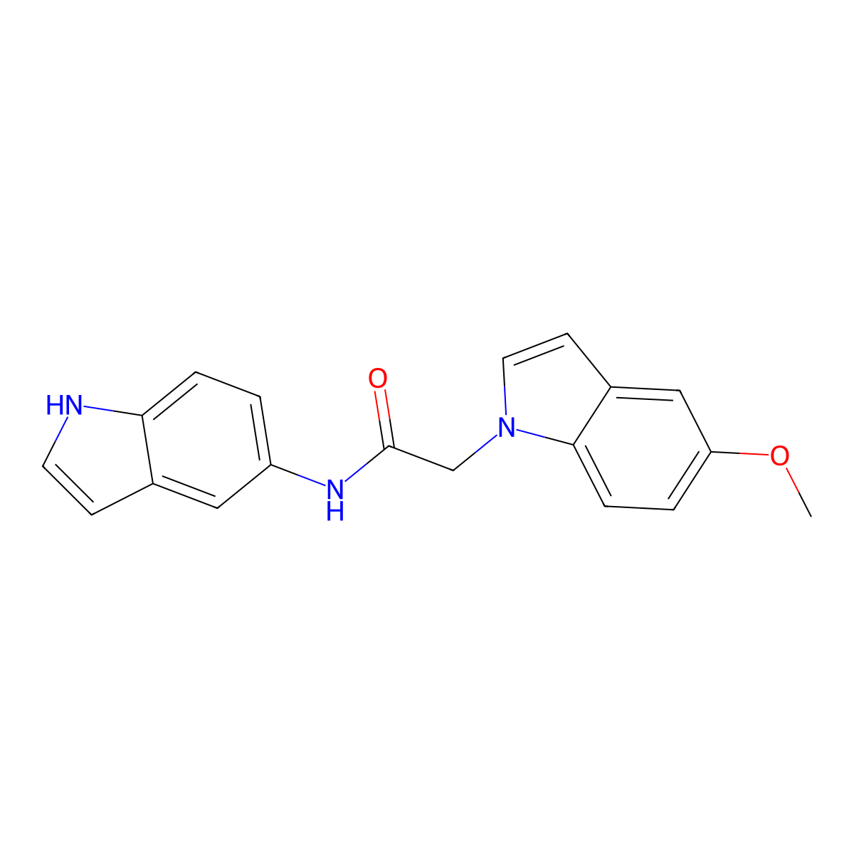 N-(1H-indol-5-yl)-2-(5-methoxy-1H-indol-1-yl)acetamide molecular structure, CAS 1081117-25-0