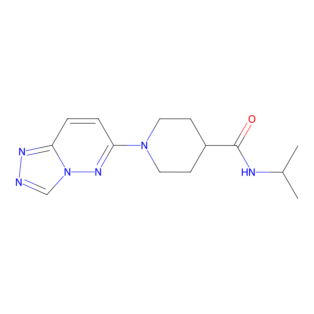 N-(propan-2-yl)-1-([1,2,4]triazolo[4,3-b]pyridazin-6-yl)piperidine-4-carboxamide molecular structure, CAS 1081117-57-8