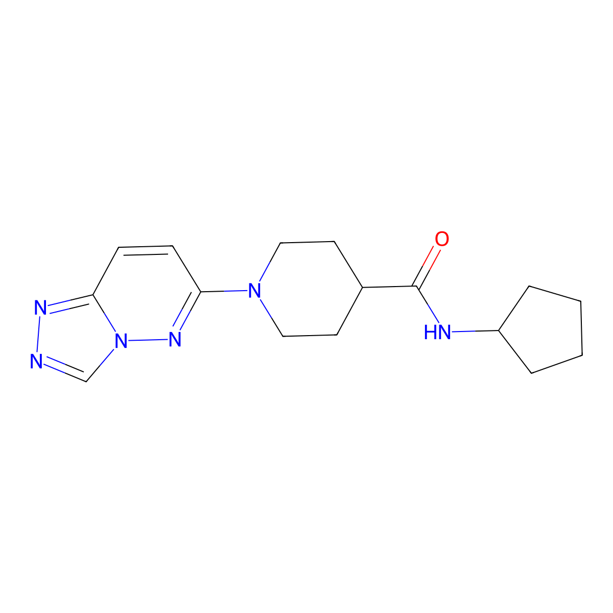 N-cyclopentyl-1-([1,2,4]triazolo[4,3-b]pyridazin-6-yl)piperidine-4-carboxamide molecular structure, CAS 1081117-83-0