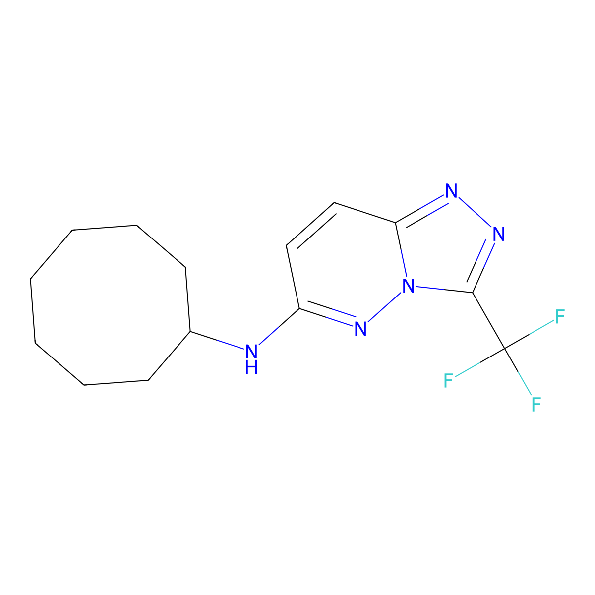 N-cyclooctyl-3-(trifluoromethyl)[1,2,4]triazolo[4,3-b]pyridazin-6-amine molecular structure, CAS 1081118-29-7