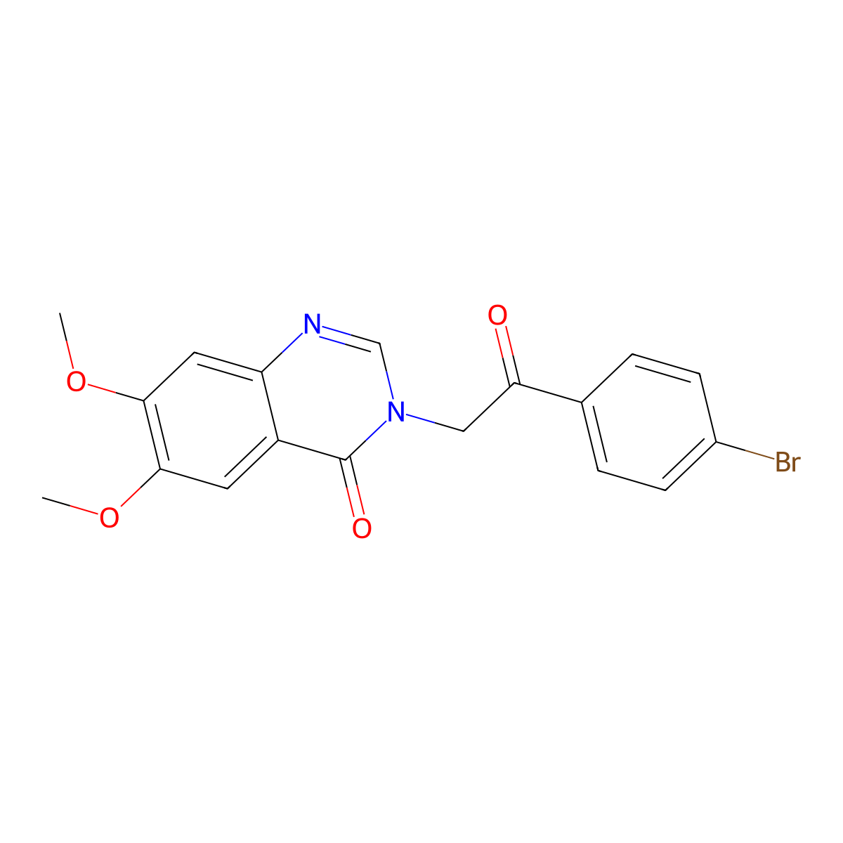 3-[2-(4-bromophenyl)-2-oxoethyl]-6,7-dimethoxyquinazolin-4(3H)-one molecular structure, CAS 1081118-58-2