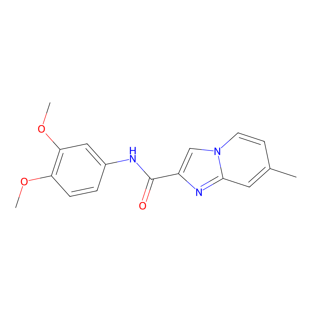N-(3,4-dimethoxyphenyl)-7-methylimidazo[1,2-a]pyridine-2-carboxamide molecular structure, CAS 1081118-83-3