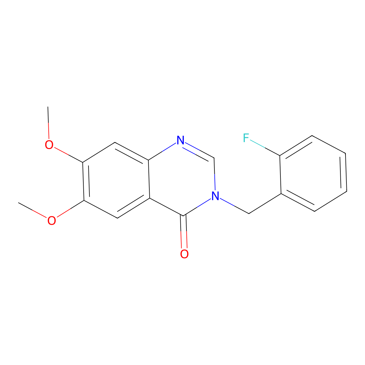 3-(2-fluorobenzyl)-6,7-dimethoxyquinazolin-4(3H)-one molecular structure, CAS 1081118-89-9