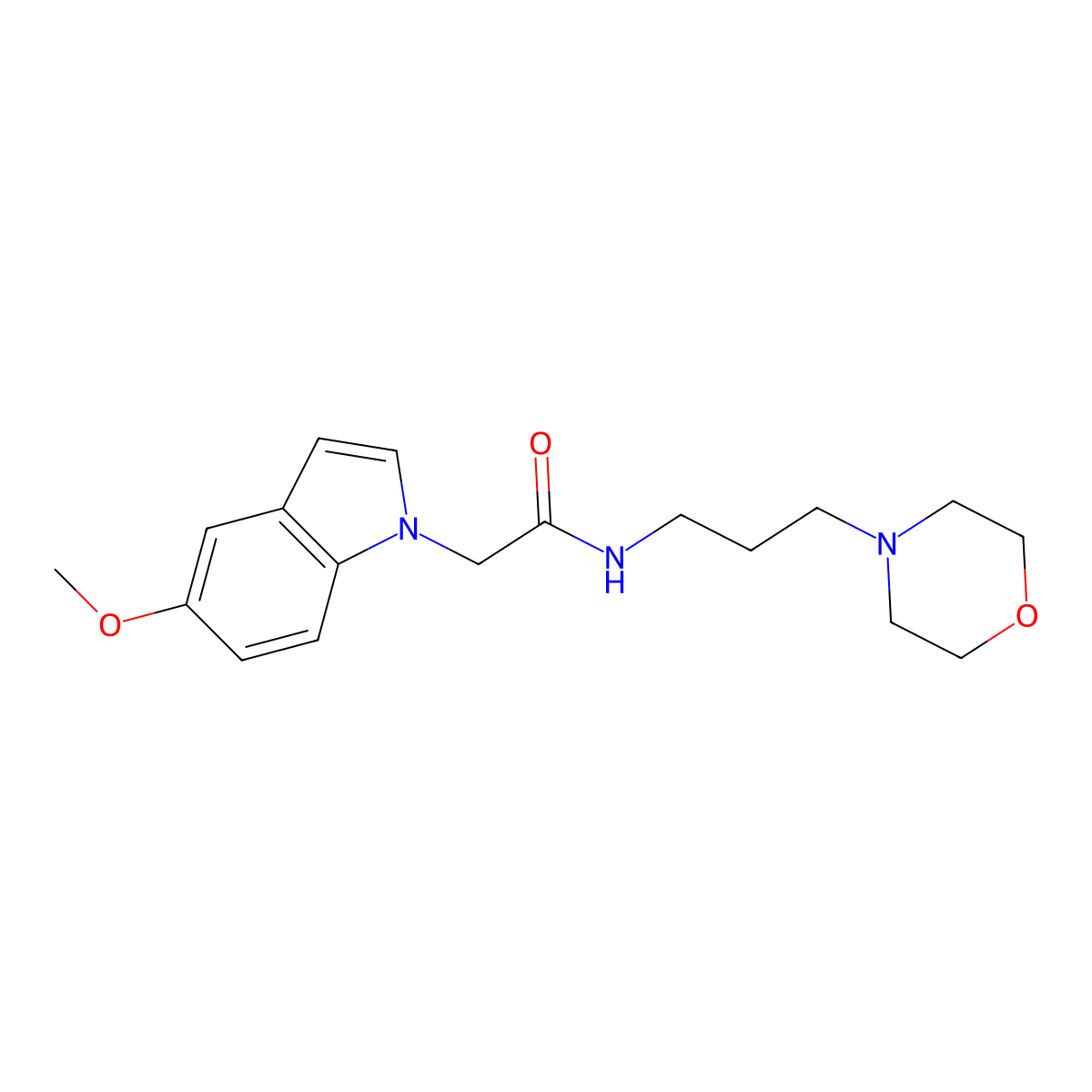 2-(5-methoxy-1H-indol-1-yl)-N-[3-(4-morpholinyl)propyl]acetamide molecular structure, CAS 1081119-70-1